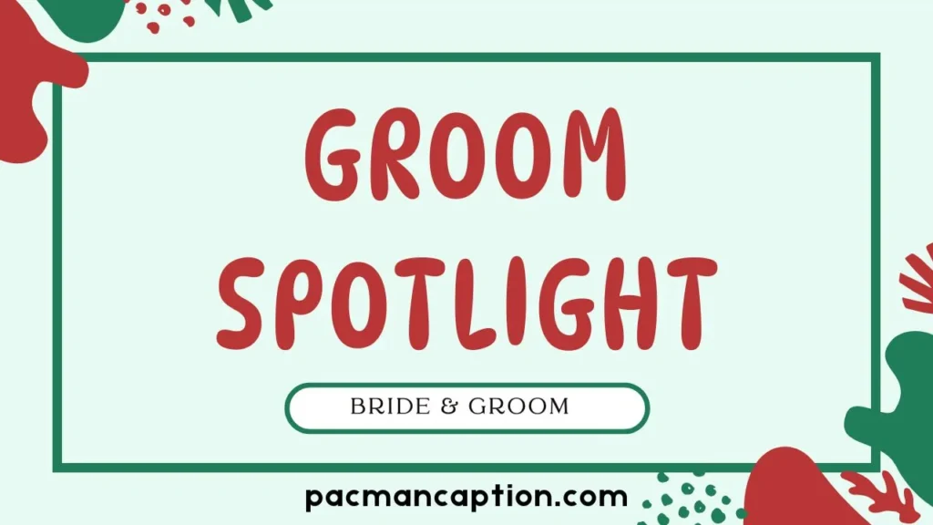 bride and groom spotlight