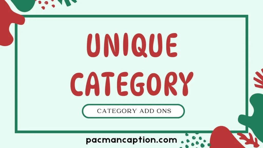 unique category add ons