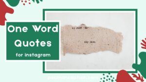 Best One Word Quotes Powerful Single Word Captions for Every Mood